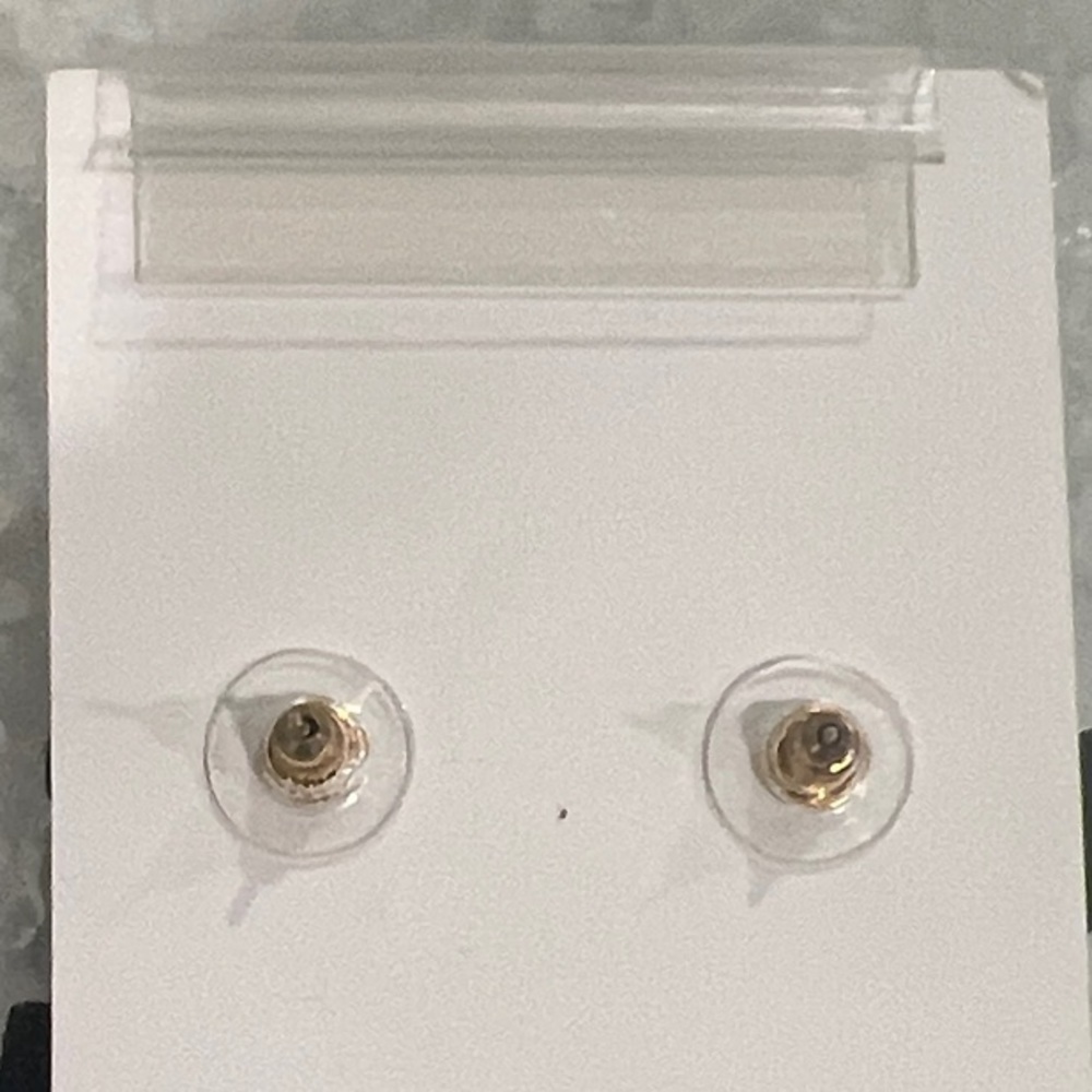 Gold and White Bride Earrings - Picture 4 of 4